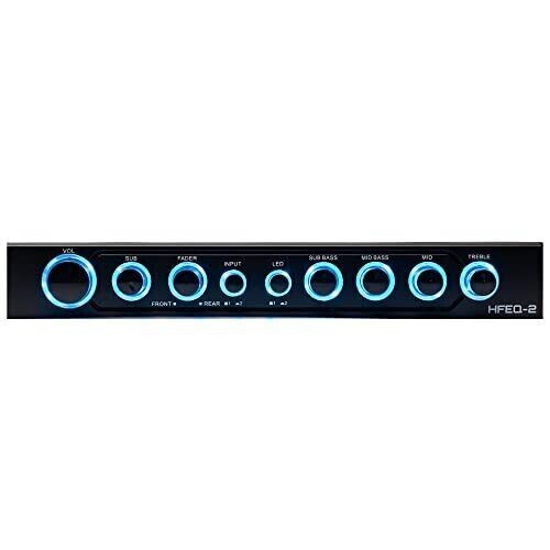 Hifonics HFEQ-2 Equalizer 4-Band 9-Volt Line-Drive Multi Source Signal Processor