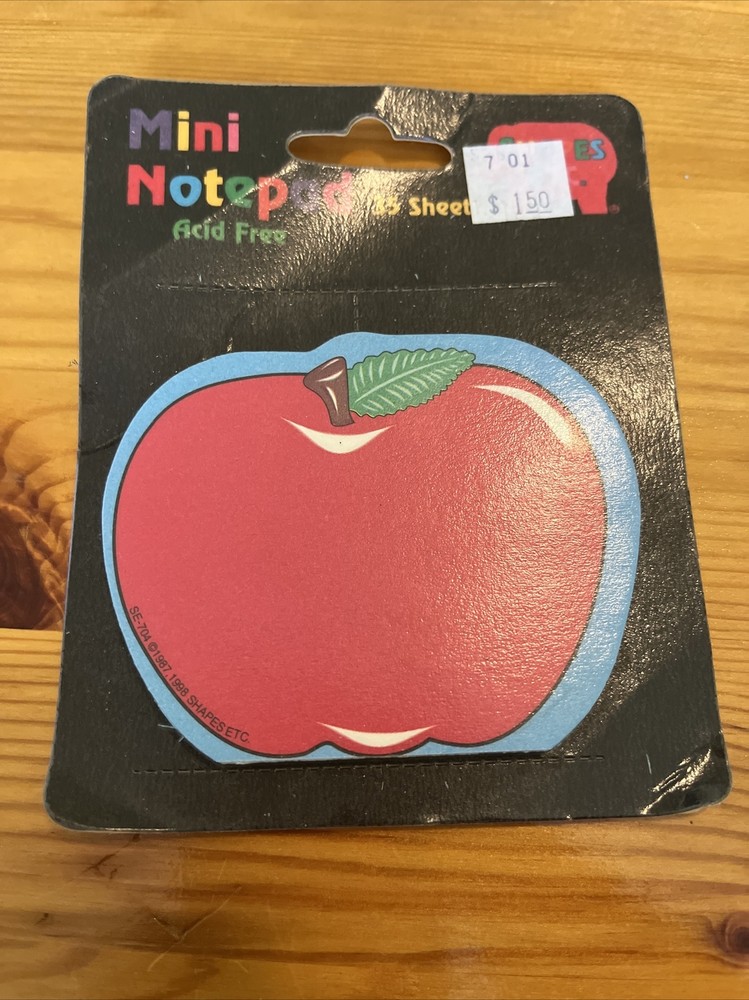 Vintage Mini Notepad Shapes ETC. Mac. Apple 1999 35 Sheets Classroom Teaching