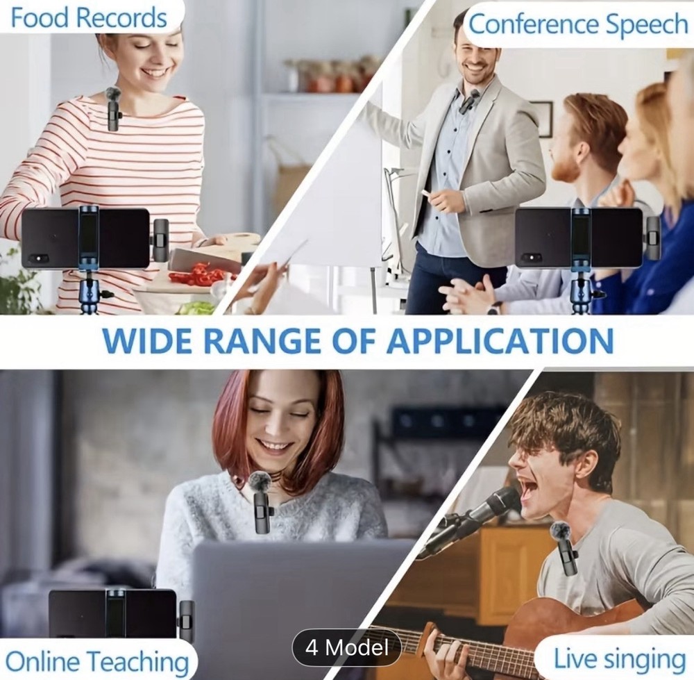 Mini Mic Pro (Latest Model) - Wireless Mini Microphone for iPhone, iPad, Android