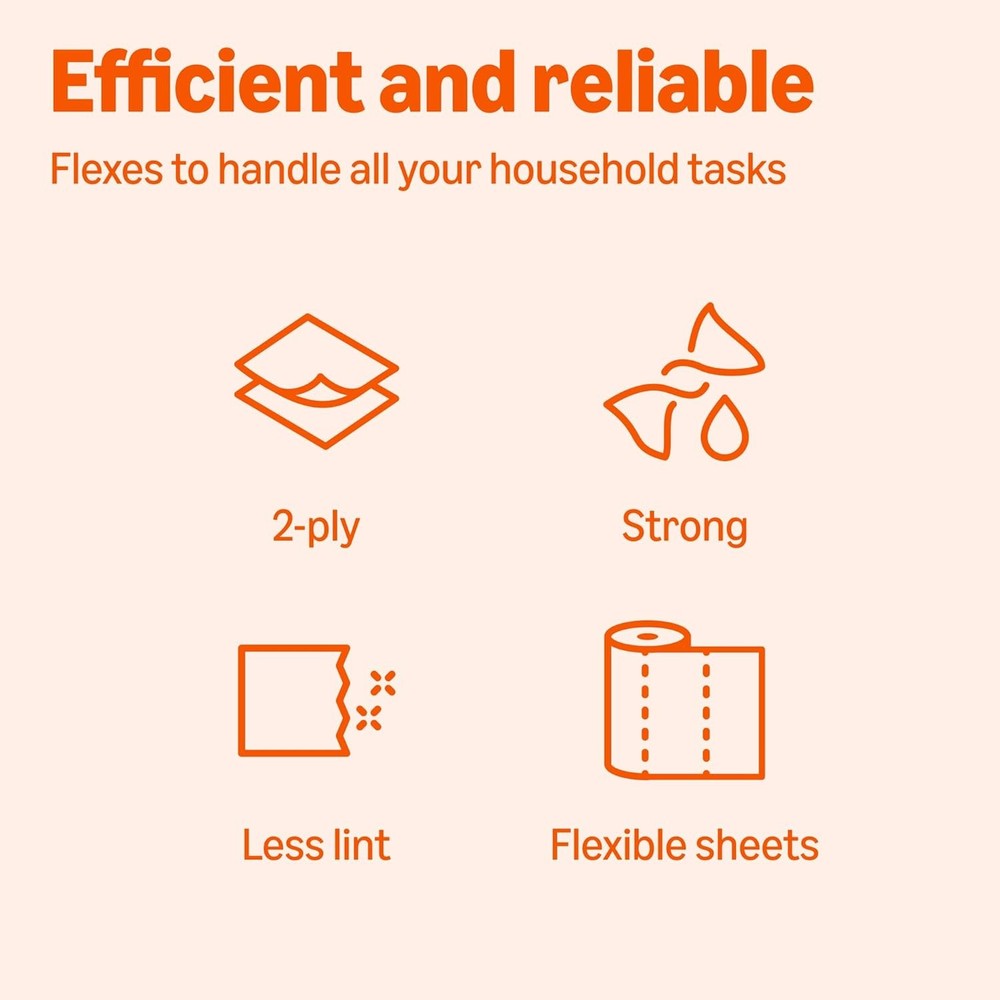 Amazon Basics 2-Ply Paper Towels 2 Rolls = 6 Regular Rolls