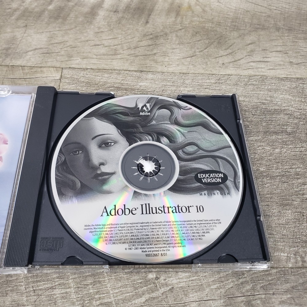 Adobe Illustrator 10 Education Version Mac / Macintosh CD w/ Serial Number