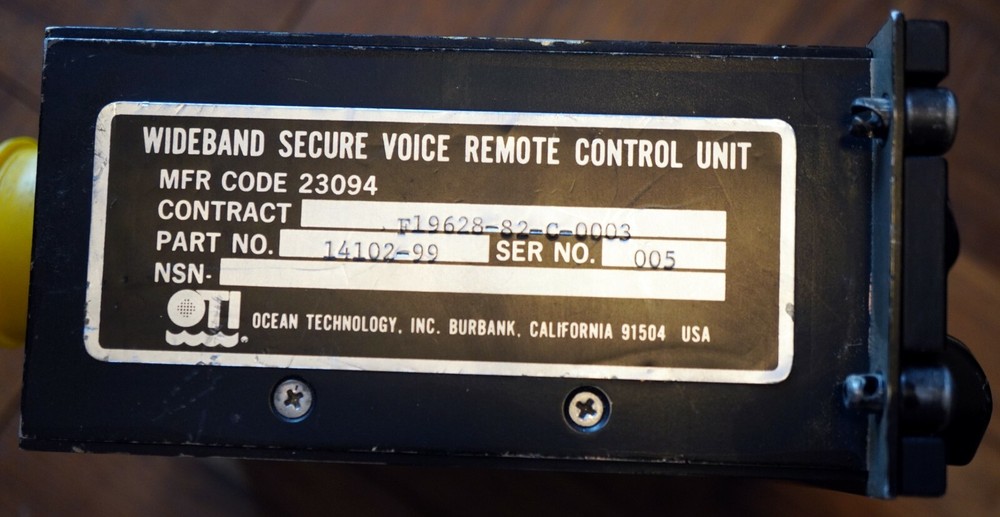 OCEAN TECHNOLOGY WIDEBAND VOICE REMOTE CONTROL