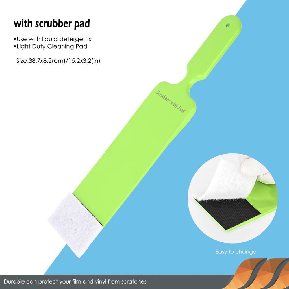 EHDIS Window Tint Bulldozer Squeegee Scrubber Paddle Squeegee, Long White