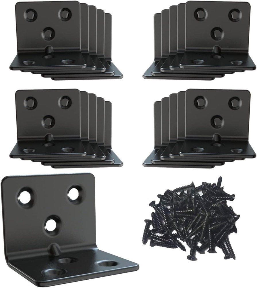Black Stainless Steel Shelf Bracket,Joint Right Angle Bracket,L Shape