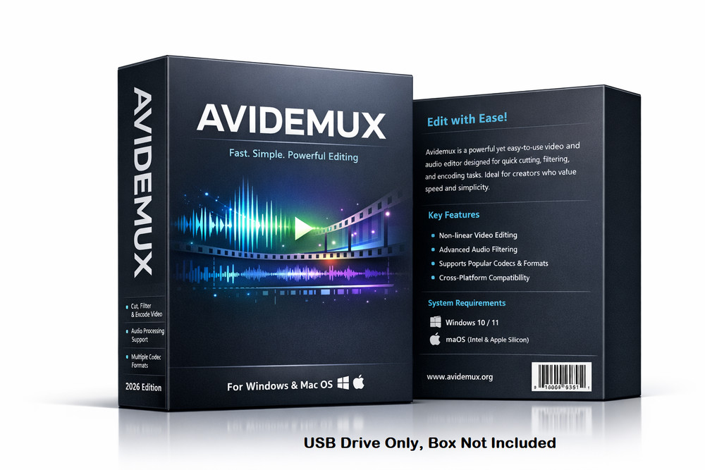 Avidemux Video / Audio Editor & Publishing Studio 2026 for Windows & Mac OS