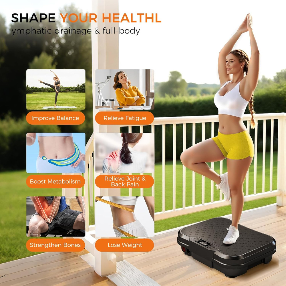 Vibration Plate Exercise Machine,Vibrating Platform for Lymphatic Drainage with