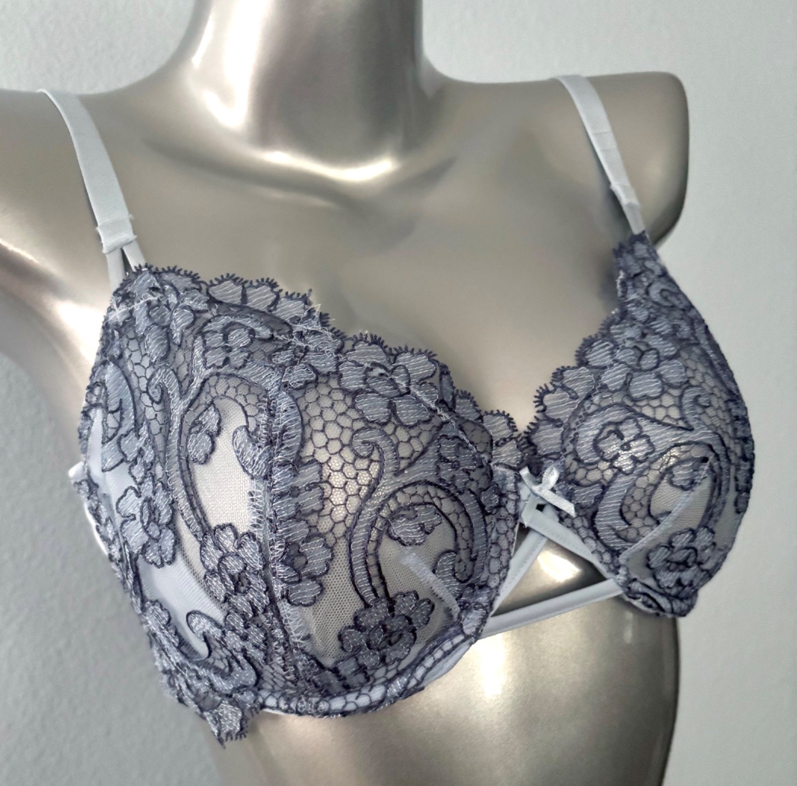 Victoria's Secret Bra Dream Angels Blue Unlined Uplift w/ Sling Boho Floral