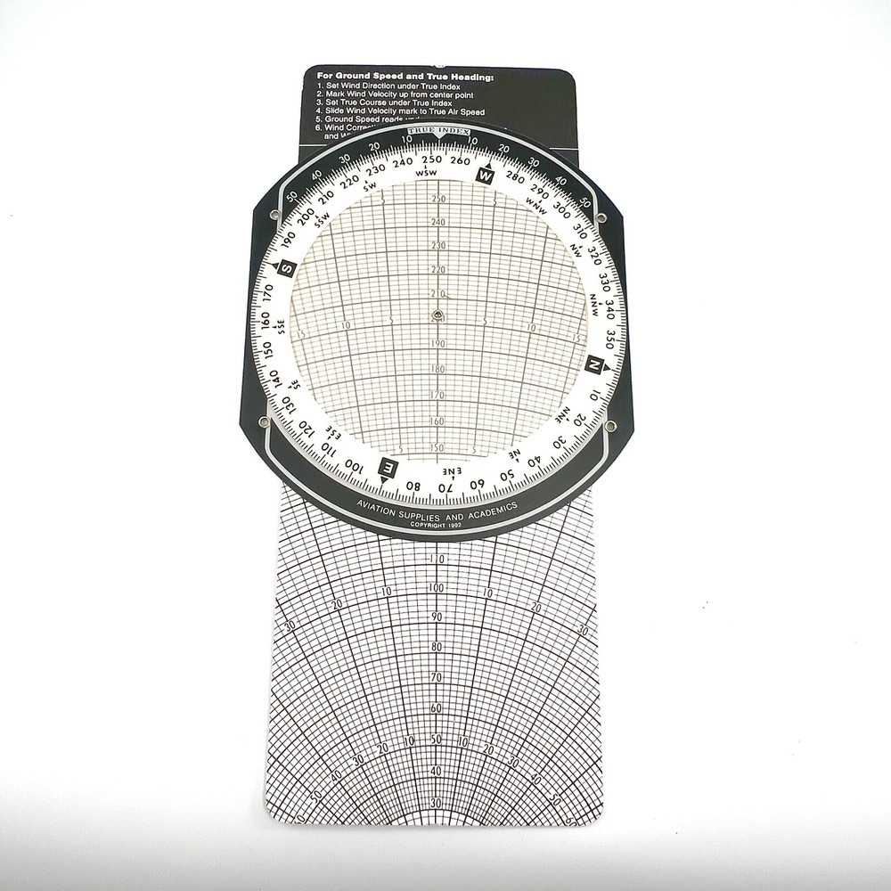 1992 - 1994 ASA Air Classics Micro E6B Flight Computer with Manual, Plastic Case