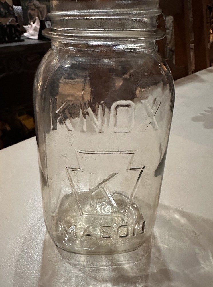 Knox Clear Quart Mason Jar