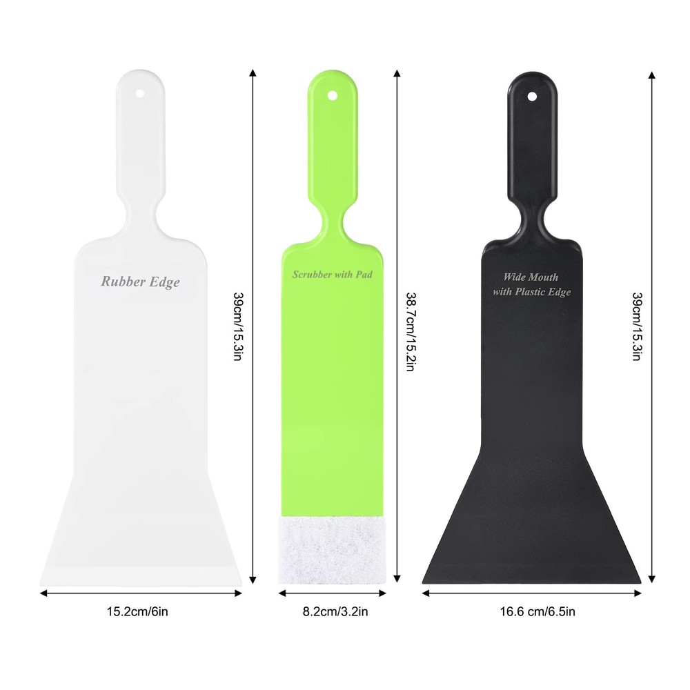 EHDIS Window Tint Bulldozer Squeegee Scrubber Paddle Squeegee, Long White