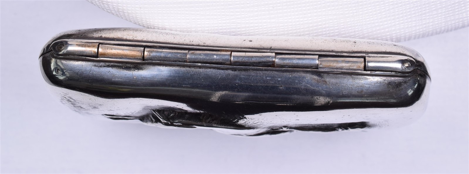 Antique Sterling Cowboy Cigarette Case Vesta Bucking Bronco 71.8 Grams