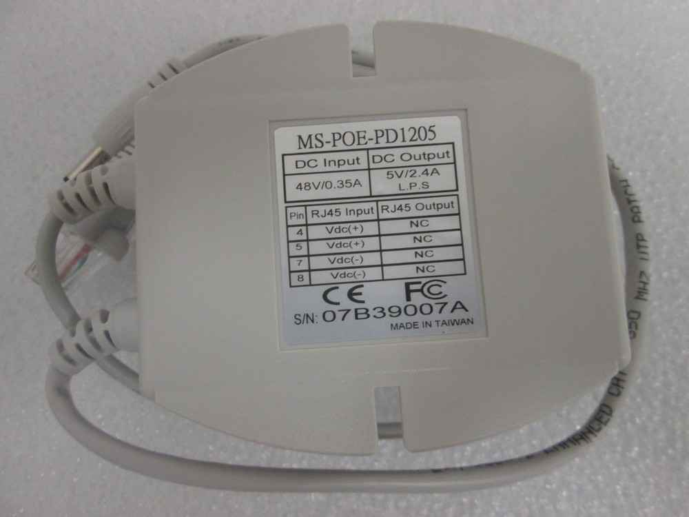 VIVOTEK MS-POE-PD1205 POE SPLITTER NEW
