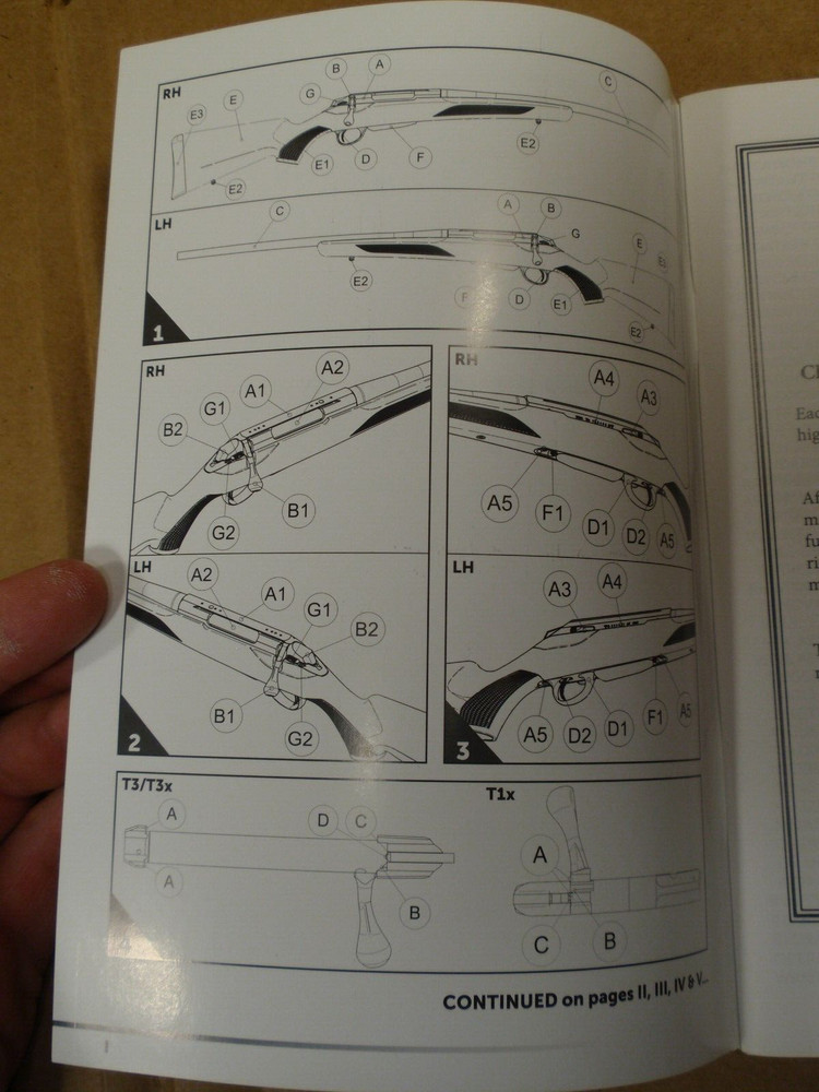 Tikka Rifle Owners Manual (All models) 2018