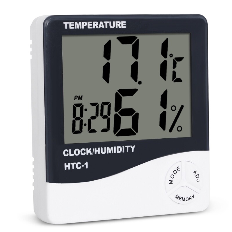 THERMOMETER INDOOR Digital LCD Hygrometer Temperature Humidity Meter Alarm Clock