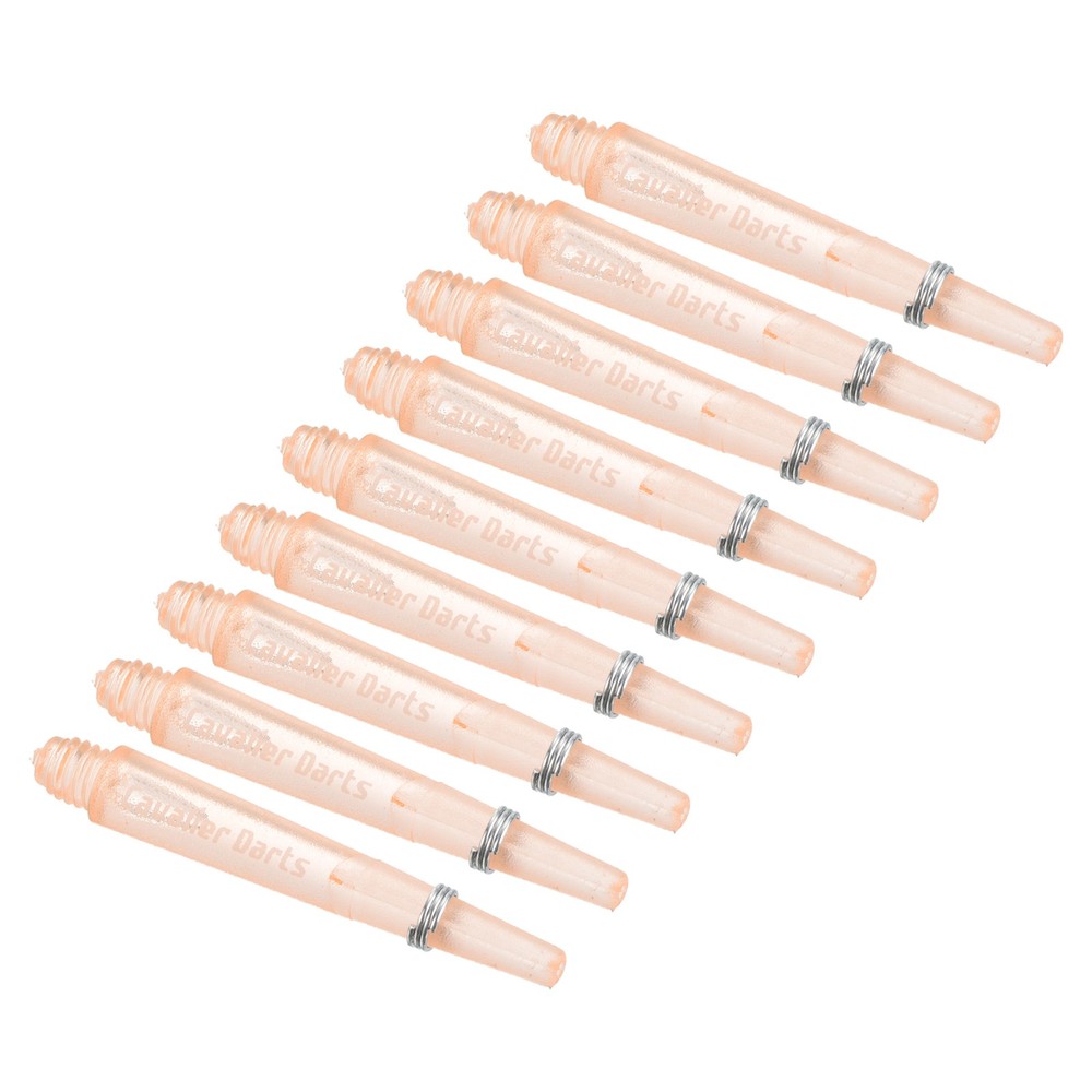 35mm Dart Shafts, Medium 2BA Thread Plastic Dart Stems - 9 Pack (Orange)