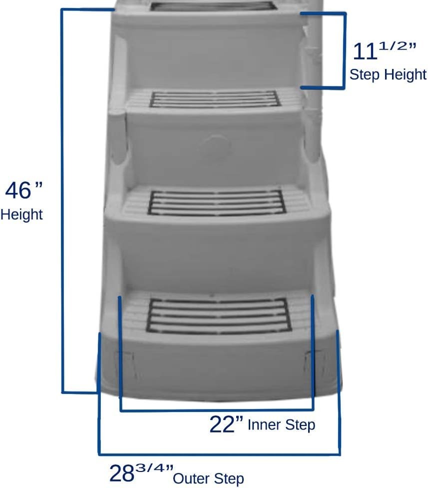 Easy Access Drop-In Step for Above Ground Pools - Safe & Sturdy