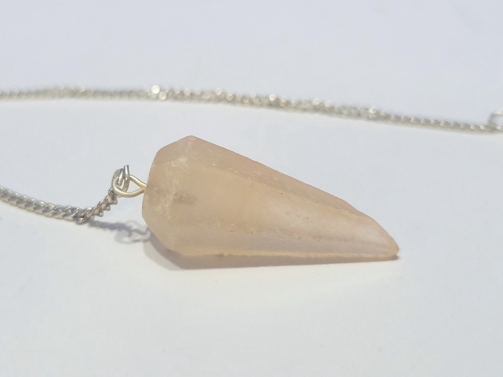 Vintage Orange Selenite Pendulum for Dowsing