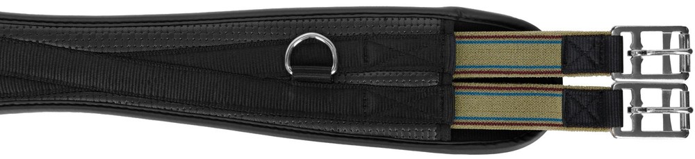 Kerbl saddle strap curly black with roll buckles