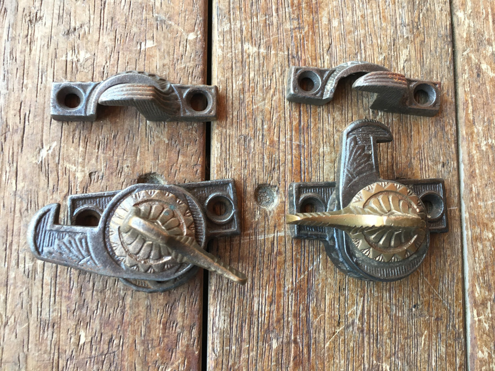 2 ANTIQUE WINDOW LATCHES