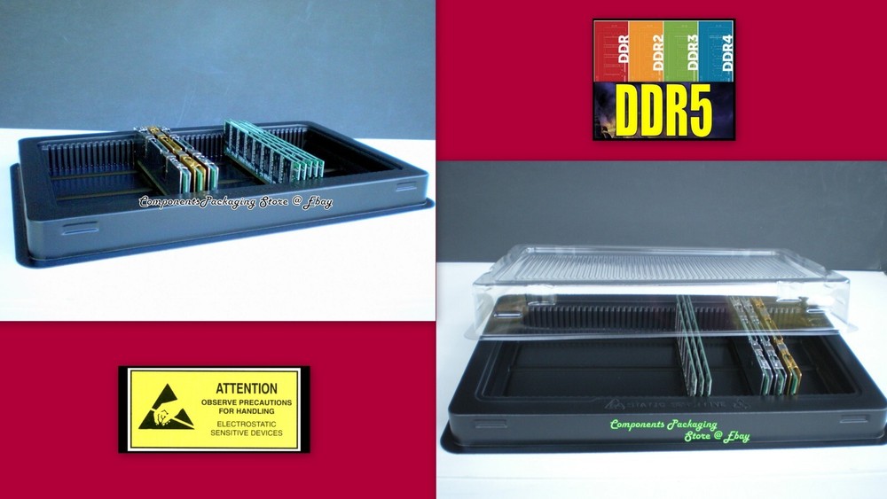 5 - DDR RAM Memory Module OEM-Bulk Shipping Trays DUMS PC-Server DIMM - Fits 250