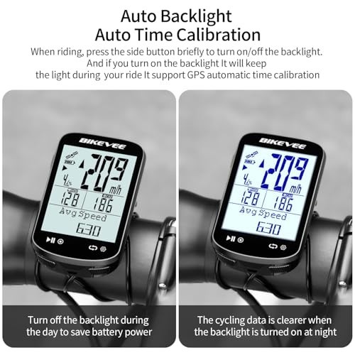 Wireless Bike Computer GPS Bundle - Speedometer, Odometer, Cadence Sensor, Water