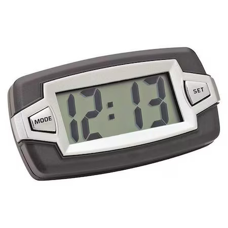 Bell 37007-8 Digital Clock, Indicator, Black/Silver