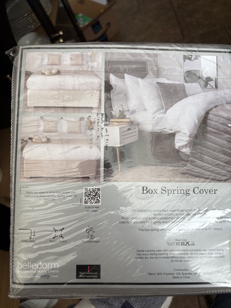 Box Spring Cover - Transform Your Bed with This Fully Elasticated Faux Suede & S