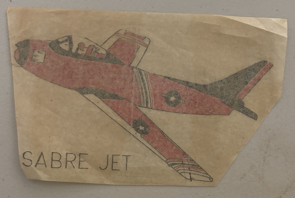 Original Vintage Sabre Jet Iron On Transfer