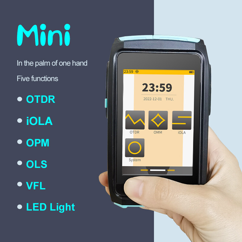 Mini OTDR Optical Time Domain Reflectometer Fiber Analyzer Max. 80km Live Test