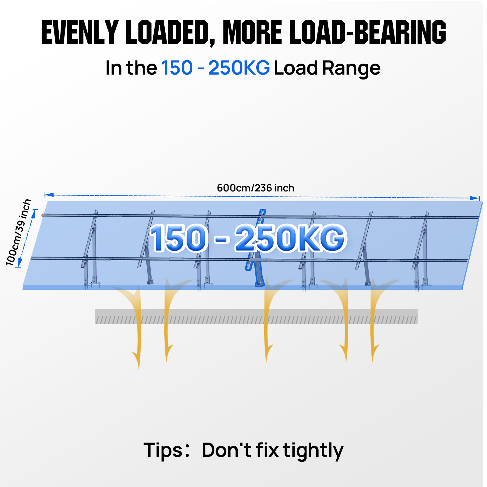 ECO-WORTHY Adjustable Solar Panel Mounting Brackets Kit System for 8PCS Panels