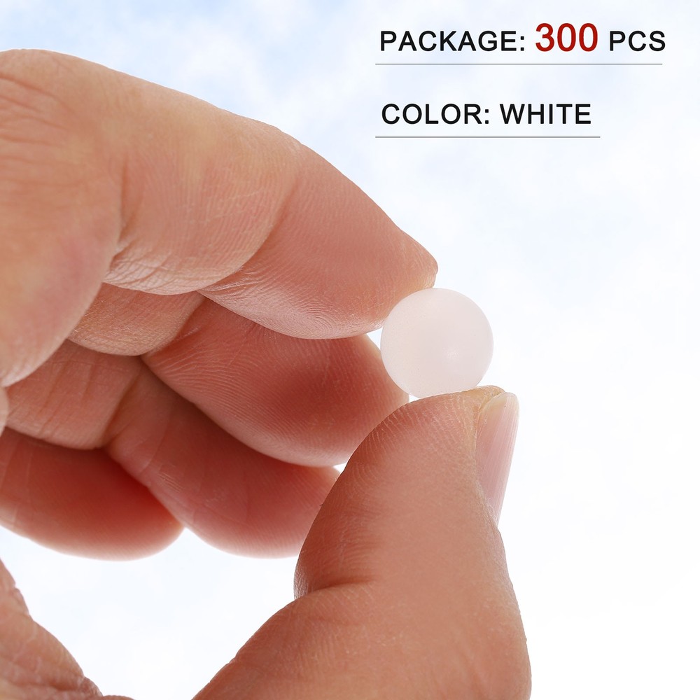 300pcs PP Plastic Bearing Balls 10mm Solid Plastic Ball White