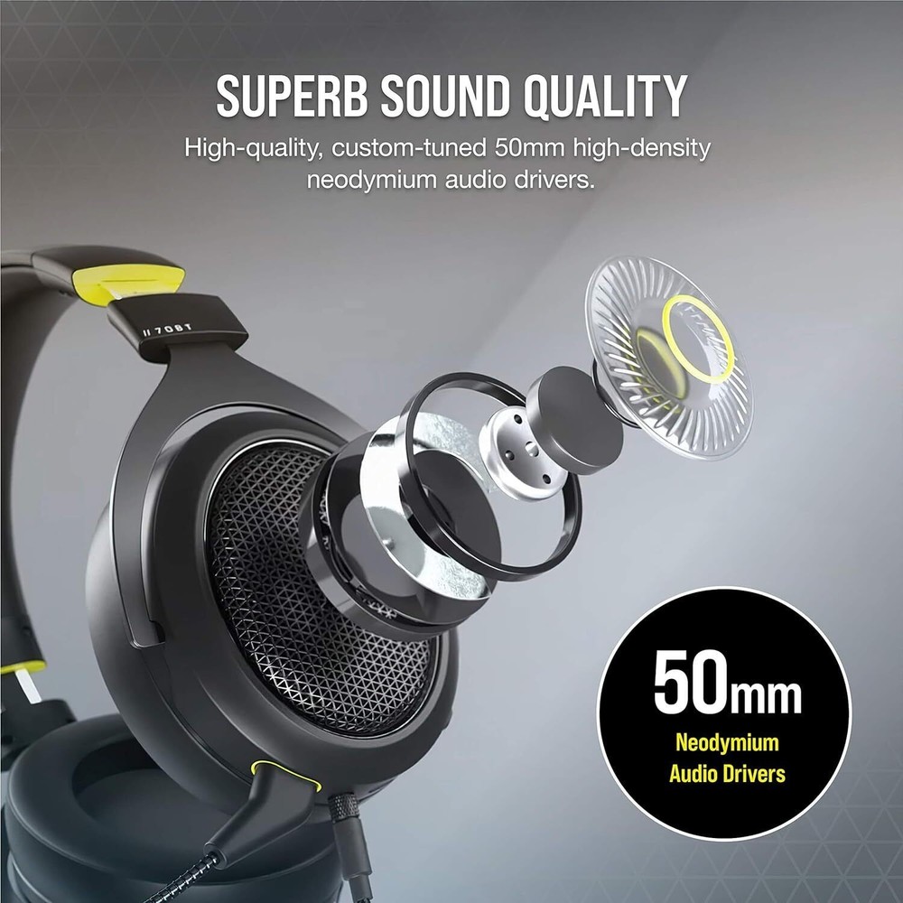 Corsair HS70 BLUETOOTH Wired Gaming Headset with Bluetooth, Carbon