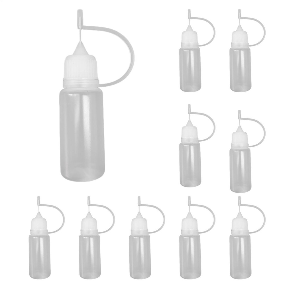 10PCS 10/15ml Needle Tip Glue Bottle Applicator Needle Squeeze Bottles