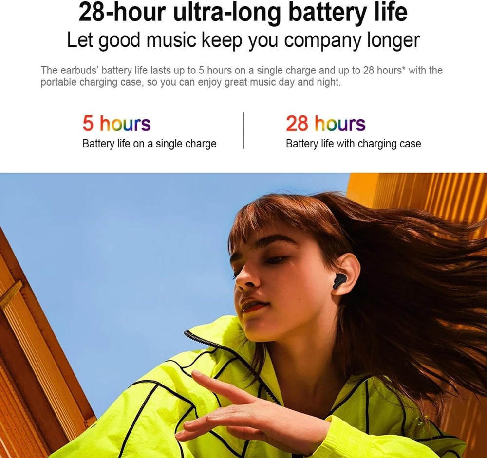 Xiaomi Redmi Buds 4 Active TWS Wireless Earbuds, Bluetooth 5.3 Low-Latency BLACK