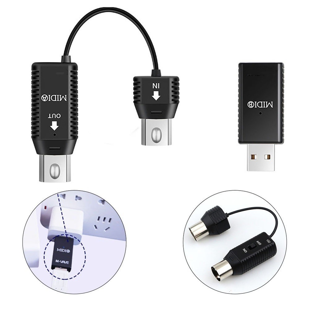 For MIDI Adapter Wireless 5pin USB Interface Adapter Connector Keyboard New