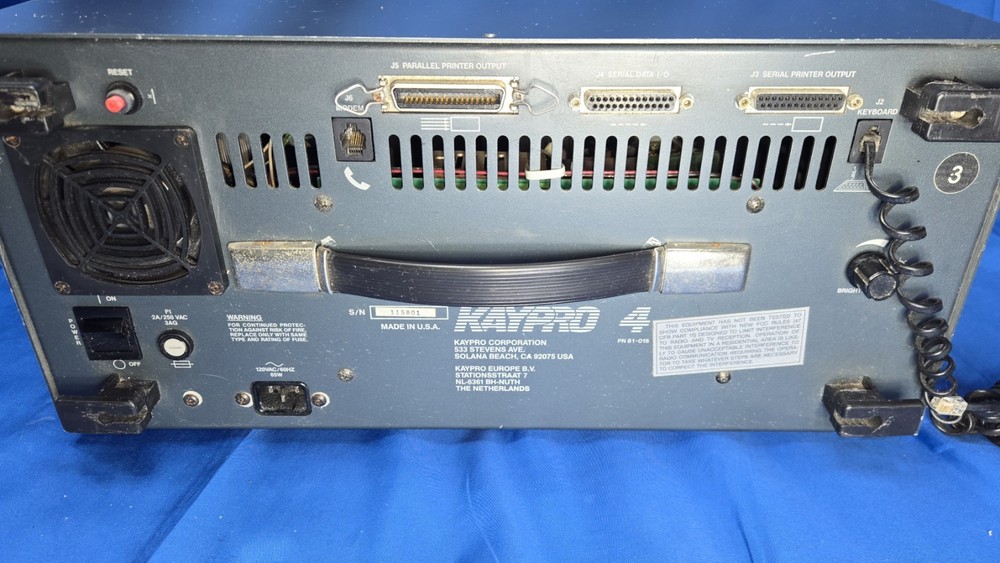 Vintage Kaypro 4 Portable Luggable Computer Powers On Dual 5¼″ Floppy Disk