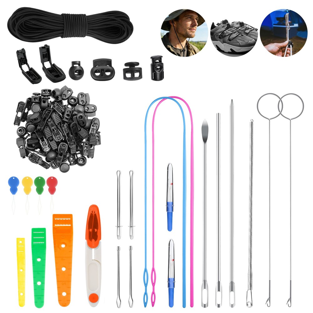 Drawstring Threader Tool Kit Elastic Cord Replacement Sewing Tools Coats Pants