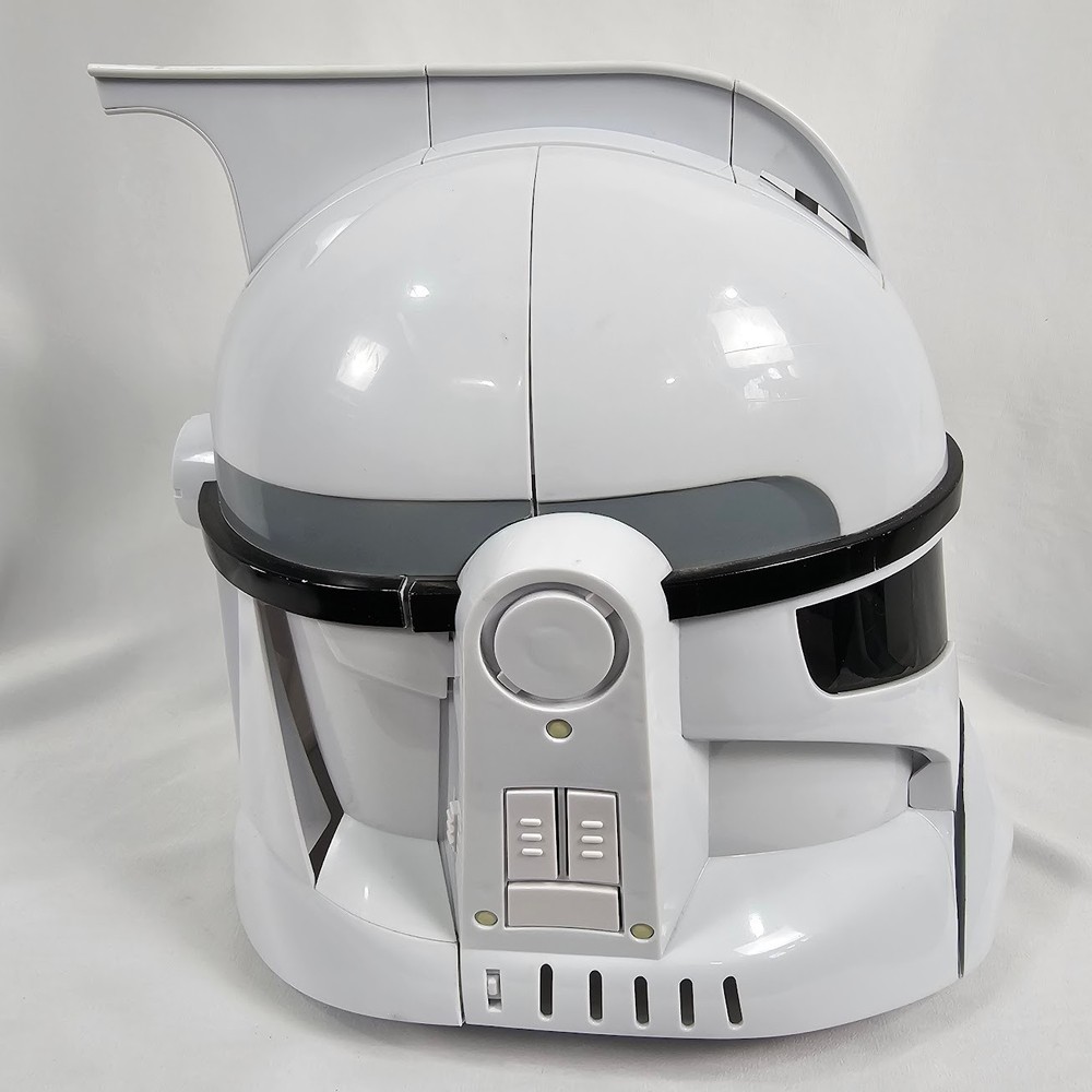 2008 Hasbro White Star Wars Clone Trooper Electronic Helmet - TESTED & Working
