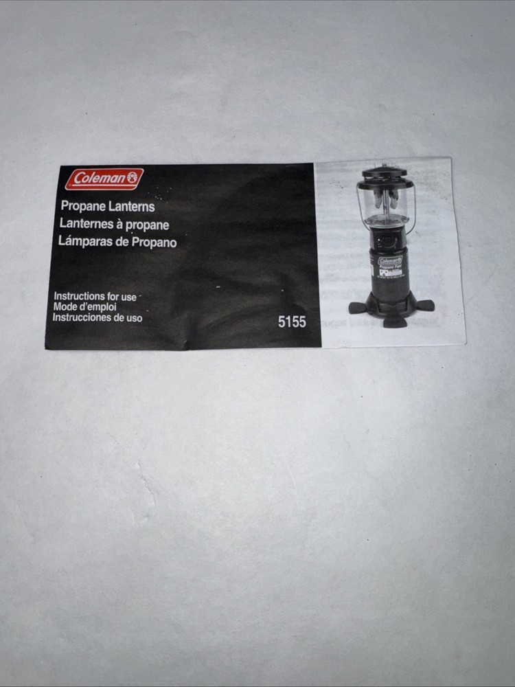 Coleman Propane 2 Mantle Lantern Model Camping 5155 UNTESTED