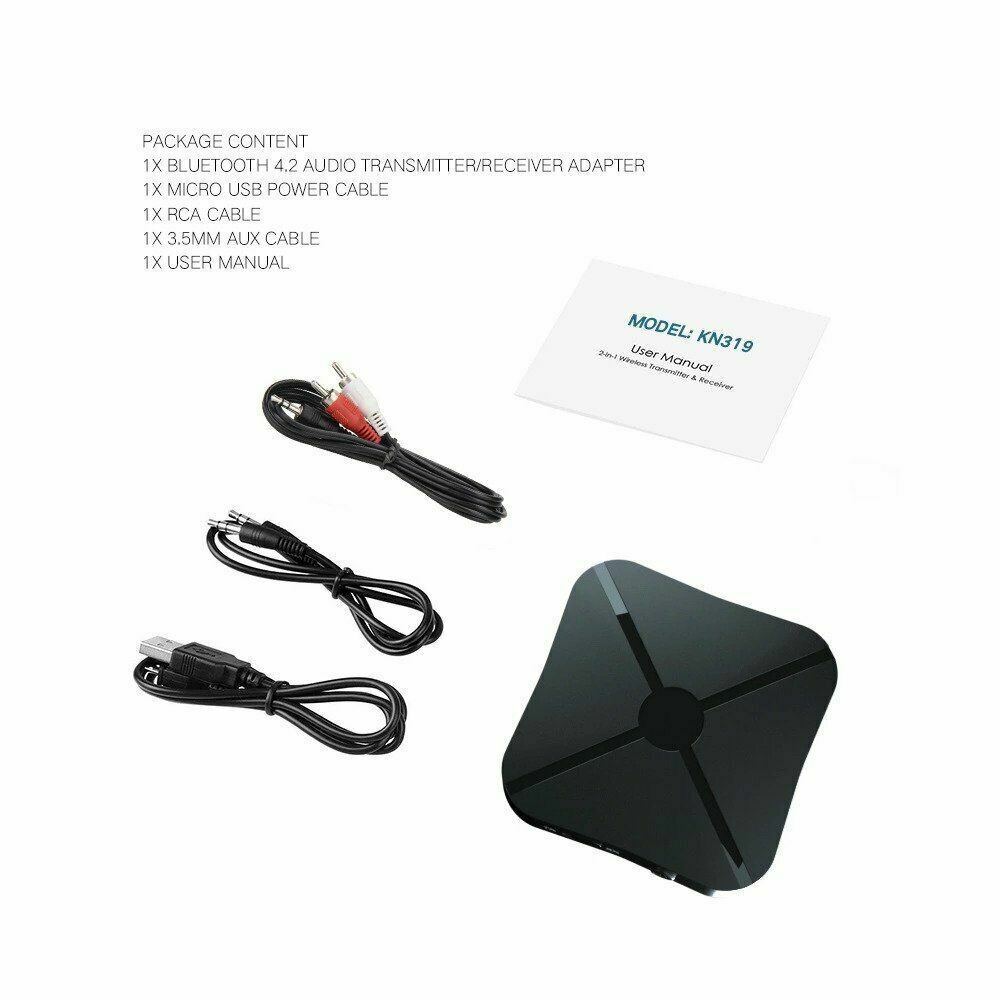 2in1 Bluetooth Transmitter Receiver Wireless Adapter TV Stereo A2D PAudio Lot