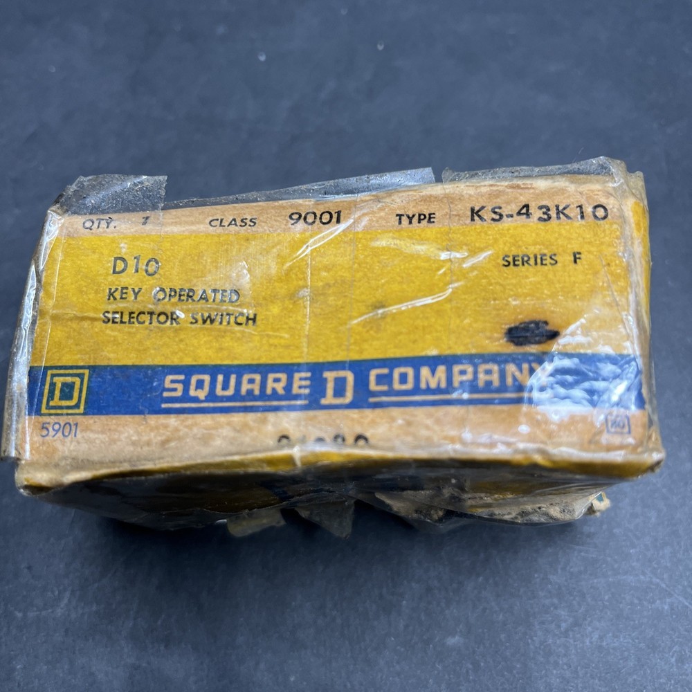 Square D Class9001 Type KS-43K10 Series F - 3-Position Selector Switch D10 Keys