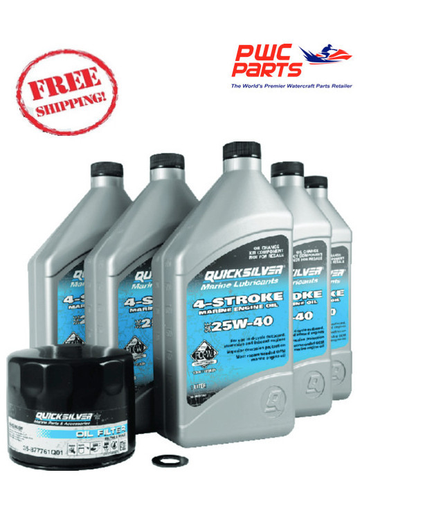 QUICKSILVER Mercury Oil Change Kit w/ Filter 75/90/115HP EFI 4-STROKE 8M0081913