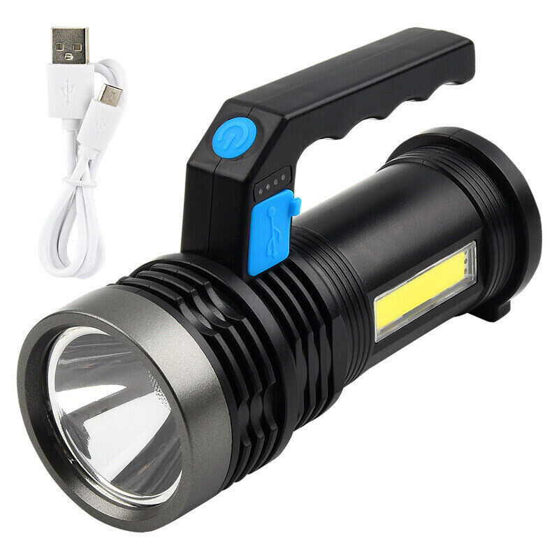 High Powered LED Flashlight Super Bright Torch USB Rechargeable Lamp