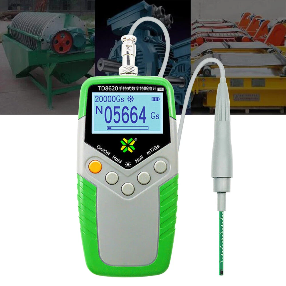 Handheld Tesla Gauss Meter Magnetometer Digital Magnetic Field Tester Flux Meter
