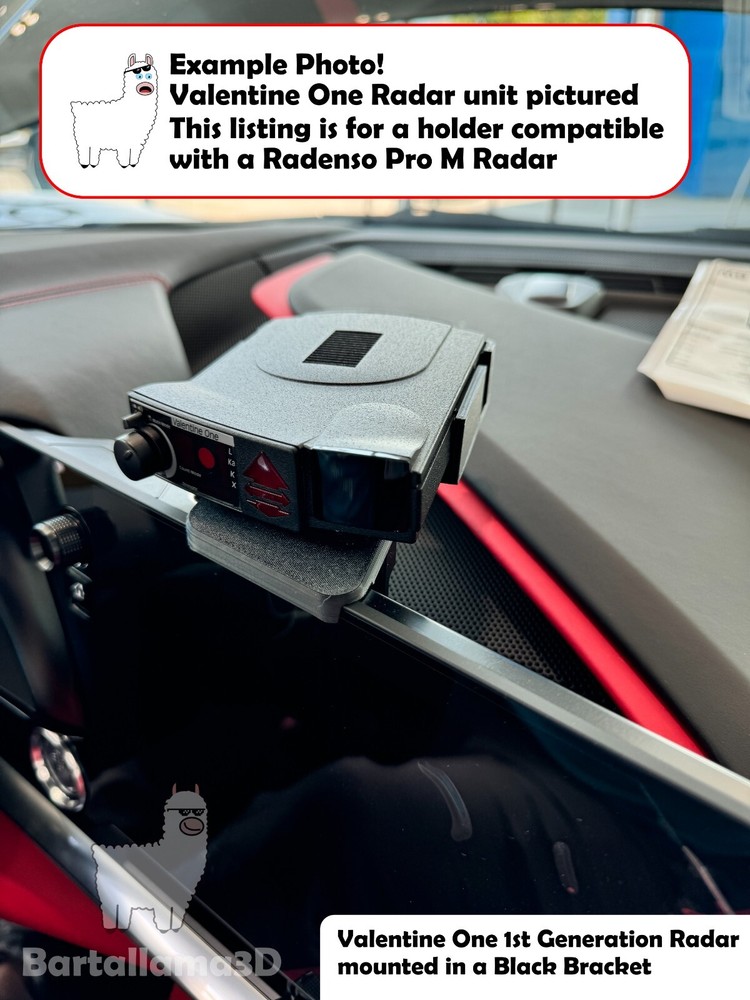 Bartallama3D Radar Holder - Radenso Pro M for C8 Corvette