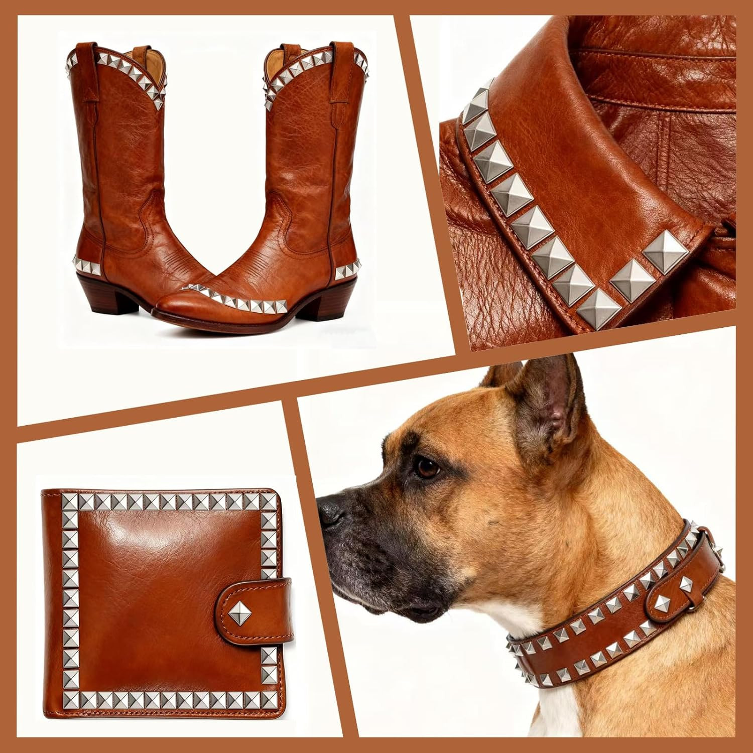 500PCS 10Mm 4-Prong Square Spikes, Silver Metal Pyramid Studs for Crafts, Punk S