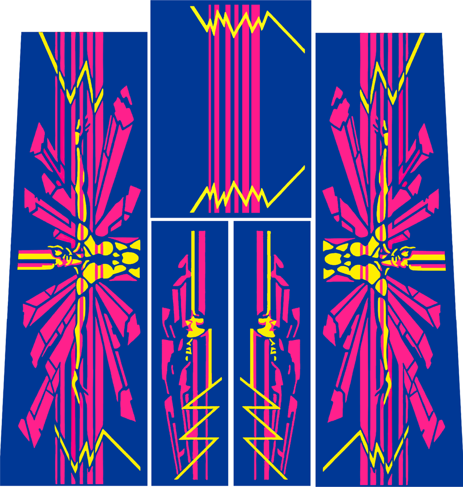 Bally ELEKTRA Pinball Machine CABINET Decal Set