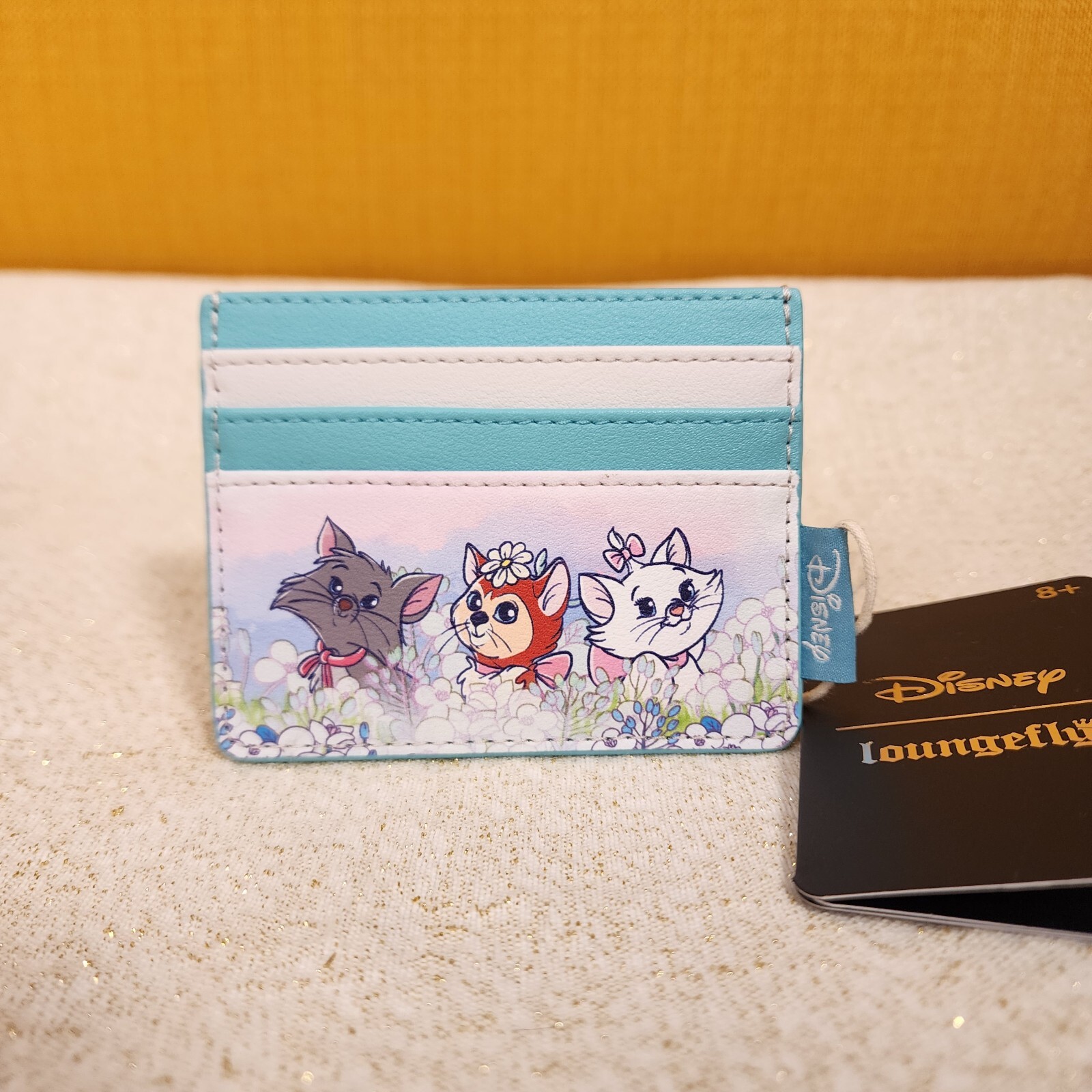 Loungefly Disney Cats Flower Field Cardholder Wallet Marie Dinah Figaro Oliver