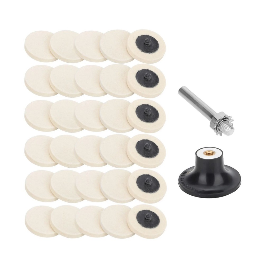 30pcs Disc Polishing Buffing Pads Sanding Wheels Holder Quick Disc Replacement