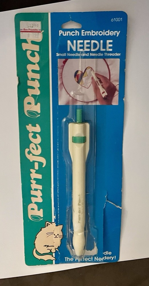 VTG 3 Purr-fect Punch USA Russian Punchneedle Loop Embroidery Tools & Threader